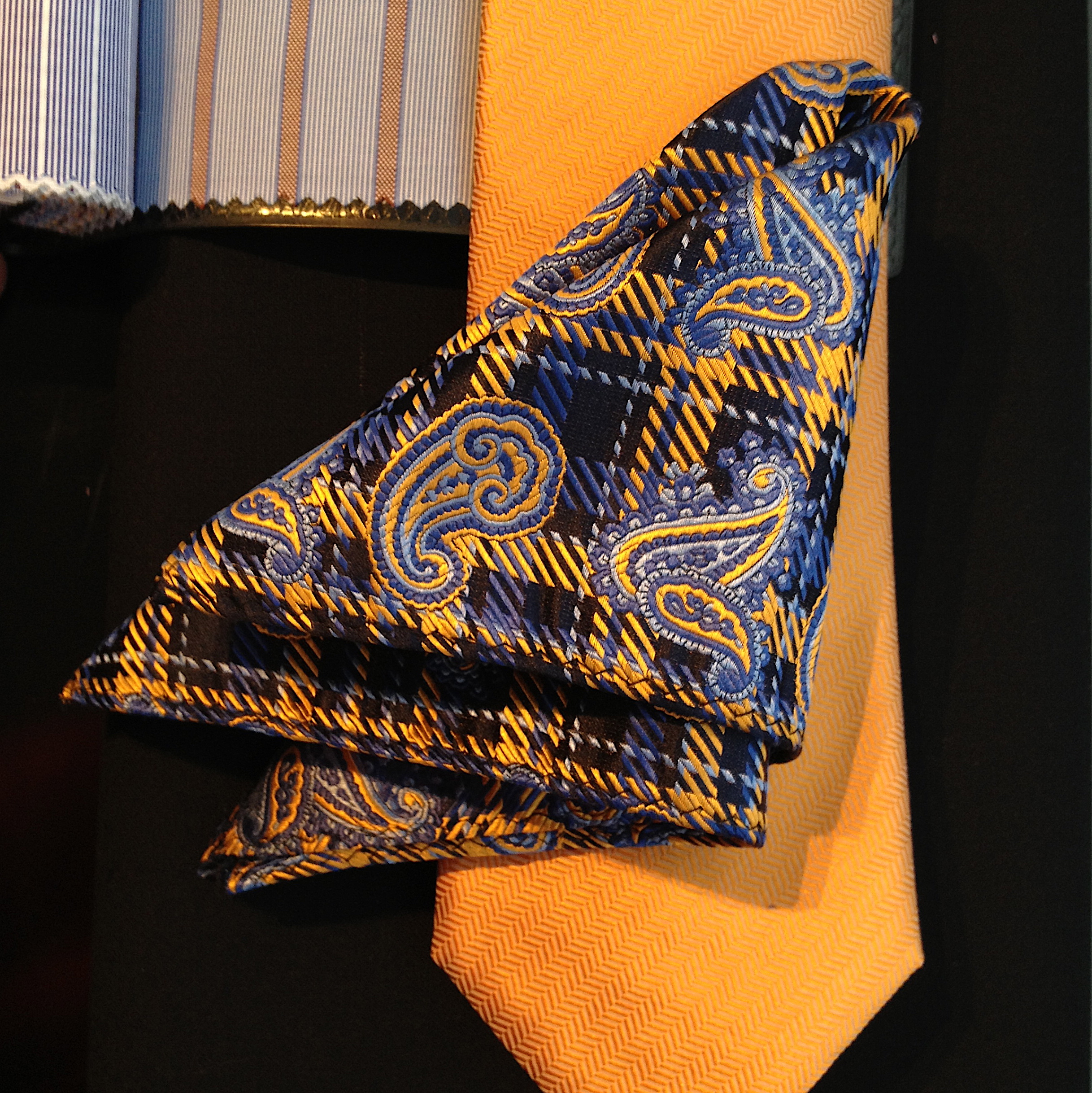 NELSON WADE, custom bespoke silk ties and silk pocket square.
